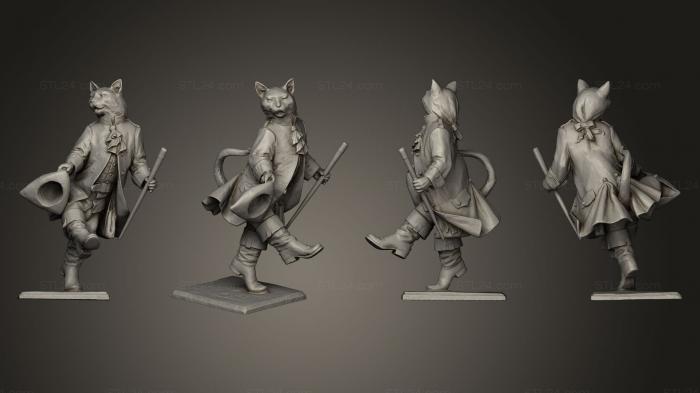 Статуэтки и статуи разные (Кот в сапогах, STKR_0366) 3D модель для ЧПУ станка